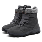 Bottes En Cuir Suédé Bottes De Neige Chaussures De Travail D'hiver Hommes Militaire