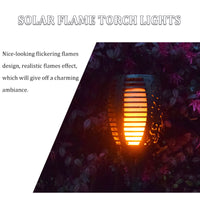 3 pièces 33 LED torche à flamme solaire lumière scintillante lumières extérieures solaires