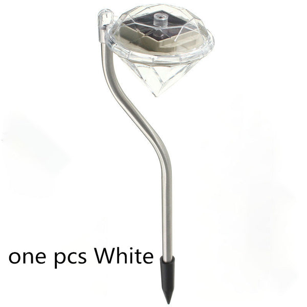 Lampe Solaire 4pcs  Decoration LED Diamonds Lampadaires ‚A Pieu Pour Pelouse