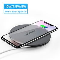 Chargeur sans fil Ugreen 10W 7.5W Qi recharge sans fil pour Samsung iPhone X XS 8 XR