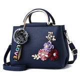 Jolie Fleurs Sac À Bandoulière En Cuir Jolie Fleurs Forme Coquillage Pour Femmes