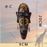 3D Creative Résine Artisanat Décoration Masques Décoration Figure Métope Africain