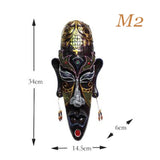 Figures africaines Masque Suspendus Créatif Décoration Résine Artisanat Vintage