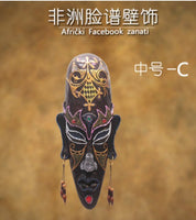 Africain africain masque Tenture murale travail affiche salle café KTV bar décoration