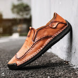 Chaussures Cuir Hommes Casual Haute Qualité Slip On Mocassins Plat Doux Sneakers