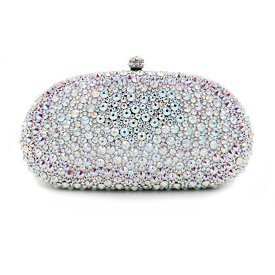 Luxe Argent Plein Diamant Embrayage Sacs De Soirée Mode Femmes Cristal Embrayage