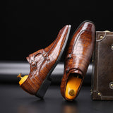 Chaussures Hommes En Cuir Habillées Oxfords Mode Rétro Élégant Bout Pointu