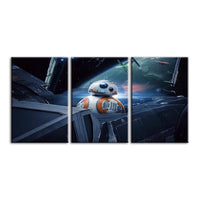 Tableau Déco HD Modulaire Toile Imprimé BB-8 Mur Oeuvre Peinture Star Wars Film