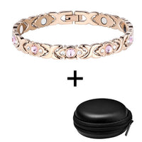 Bracelet Fashion Magnétique Santé Énergie Or Bijou À La Mode Dame En Acier Inoxydable