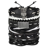 Bracelet hommes Fashion tressé à la main étoile corde Wrap bracelets et bracelets Homme