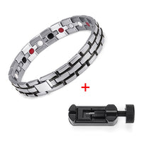 Superbe Bracelet de guérison magnétique De Santé Unisexes en acier inoxydable 316L