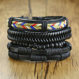 Bracelets Pour Unisexe Vintage Perles En Bois Ethnique Tribal Rudder Vnox Mix