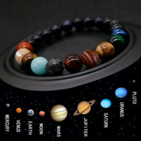 Bracelet Space Planets  2019 Pierre Naturelle Univers Yoga Chakra Solaire pour Unisexe