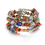 Bracelets Vintage Bijoux De Bohême Colorful Ball Charme Ethnique Pour Femmes Gland