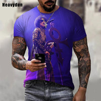 Prince Rogers Nelson T-shirt chanteur hommes femmes 3D imprimé Hip Hop décontracté