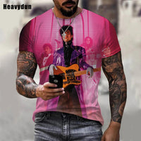 Prince Rogers Nelson T-shirt chanteur hommes femmes 3D imprimé Hip Hop décontracté