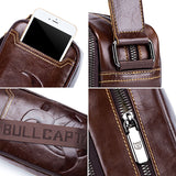 Sacoche BULLCAPTAIN Brand en Cuir Véritable Haute Qualité Homme Mode Business