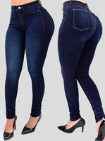Femme taille haute jean mode Streetwear décontracté Push Up élasticité mince