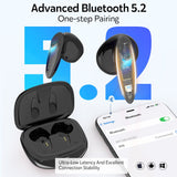 DACOM G10 TWS Bluetooth 5.2 Écouteurs Contrôle Tactile Stéréo Sans Fil Étanche 20 Heures