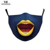 VIP FASHION Fashion Reusable Protective PM2.5 Mask Clown Print Mouth Mask Windproof Mouth-muffle bacteria proof Mask for adult