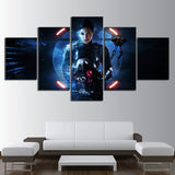 Tableau Décoratif HD Modulaire Photos 5 Panneaux Science-Fiction Film Star Wars Toile