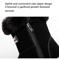 Bottes neige hiver femmes bottines à lacets confortables imperméable de qualité garde chaud