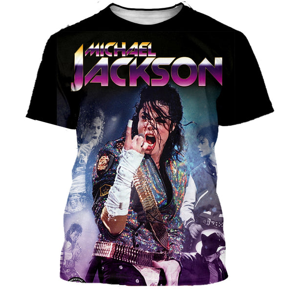 Michael Jackson T-shirt hommes femmes mode décontracté 3D imprimé T-shirts Hip Hop