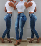Jean Femmes Taille Haute Stretch Denim Jeans Butt Lift Crayon Pantalon Dames Skinny