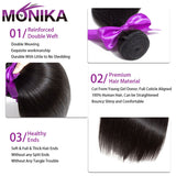 Monika 30 pouces Bundles Cheveux Raides Bundles Humains 3 Bundles Brésiliens