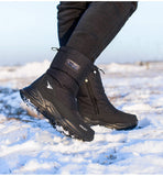 Bottes d'hiver hommes neige imperméables antidérapantes épaisse fourrage -40 degrés