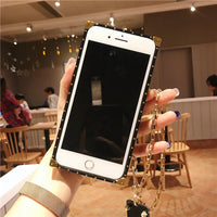 Coque de luxe Carré haute qualité Smartphone iPhone et Samsung Ultra Couverture