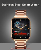 Montre intelligente unisexe Smartwatch en acier inoxydable Bracelet de remise en forme