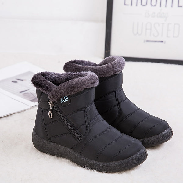 Femmes bottes d'hivers de neige imperméables chaussures chaud cheville grande taille