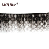 MSH Cheveux Brésiliens Corps Vague 3 Bundles Avec Fermeture Cheveux Humains Tisse