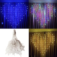 Guirlande Coeur 2*1.5M LED Rideau Lumineuse Fée Affichage Fenêtre Baie Vitré Salon
