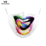 VIP FASHION Fashion Reusable Protective PM2.5 Mask Clown Print Mouth Mask Windproof Mouth-muffle bacteria proof Mask for adult