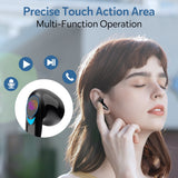 DACOM G10 TWS Bluetooth 5.2 Écouteurs Contrôle Tactile Stéréo Sans Fil Étanche 20 Heures