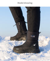 Bottes d'hiver hommes neige imperméables antidérapantes épaisse fourrage -40 degrés