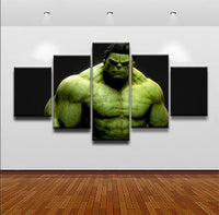Tableau Cadre HD 5 Pièces Image Marvel Papa Hulk Pour Votre Sécurité Film Impression