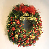 Magnifique Guirlande De Noel Merry Christmas 40cm Or Rouge Ornement Suspendu