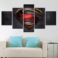 Tableau HD Imprimé Toile Affiche Cadre Décor À La Maison Mur Art 5 Pièces Superman