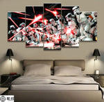 Tableau Toile Déco HD 5 Pièces Peinture Star Wars Film Affiche Moderne Décor Salon