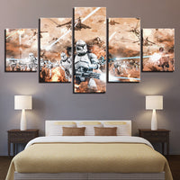 Tableau Toile  Mur Art Cadre HD Impressions Peintures 5 Pièces Stormtrooper Star Wars