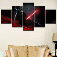 Tableau Déco HD Modulaire Art Photo Mur Déco Dark Vador 5 Panneaux Star Wars Film