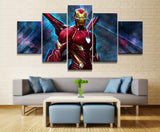 Tableau HD 5 Pièce Capitaine Iron Man Avengers Endgame Films De Soie Art Affiches