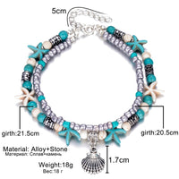 Bracelets De Cheville Pour Femmes Nouveautés Multi Couche Style Bohème Plage Cadeau