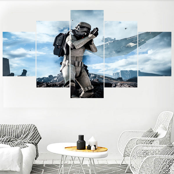 Tableau Peinture HD 5 pièces Toile Star Wars Wall Art Home Décor Pour Salon Chambre