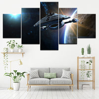 Tableau Déco HD Film Star Wars Destroyer Fighter 5 Panneaux Mur Art Salon Décor HD