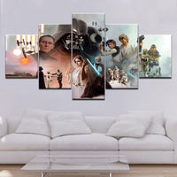 Tableau Déco  Haute Définition Toile Peinture Photos Décor 5 Panneaux Star Wars HD