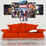 Tableau Multi Panneaux 5 Pièces Marvel HD Peinture À L'huile Toiles Cinéma AVengers